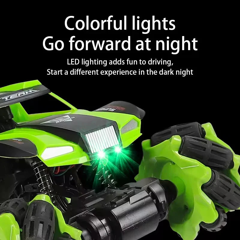 HKM-428499 Dual Control 4x4 Stunt Car, 360° Rotation, All-Terrain Remote Control Vehicle for Kids