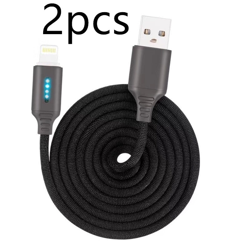 HKM-428627 Durable Fabric Weaving Fast Charging Cable with Type-C Interface - 1M Length