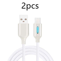 HKM-428627 Durable Fabric Weaving Fast Charging Cable with Type-C Interface - 1M Length
