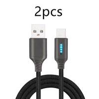 HKM-428627 Durable Fabric Weaving Fast Charging Cable with Type-C Interface - 1M Length
