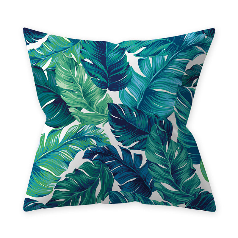 HKM-428627 Teal Blue Green Hug Pillowcase in Peach Skin Material – Soft Decorative Cushion Cover