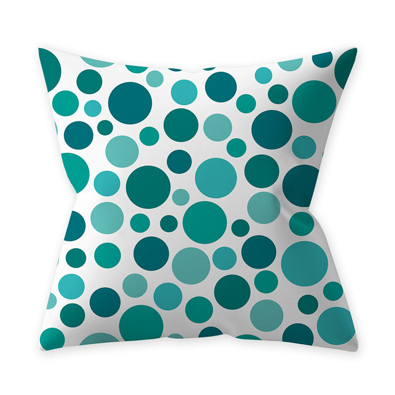 HKM-428627 Teal Blue Green Hug Pillowcase in Peach Skin Material – Soft Decorative Cushion Cover