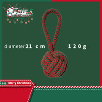 HKM-428883 Christmas Interactive Knot Toy for Dogs - Cotton Rope Molar Cleaning Toy