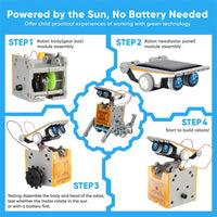 HKM-429075 12 in 1 STEM Solar Robot Kit for Kids - DIY Science Building Toys