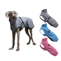 HKM-429075 Pet Shell Jacket for Dogs - Winter Ski Suit in Blue, Rose Red, Gray, Sizes S-2XL
