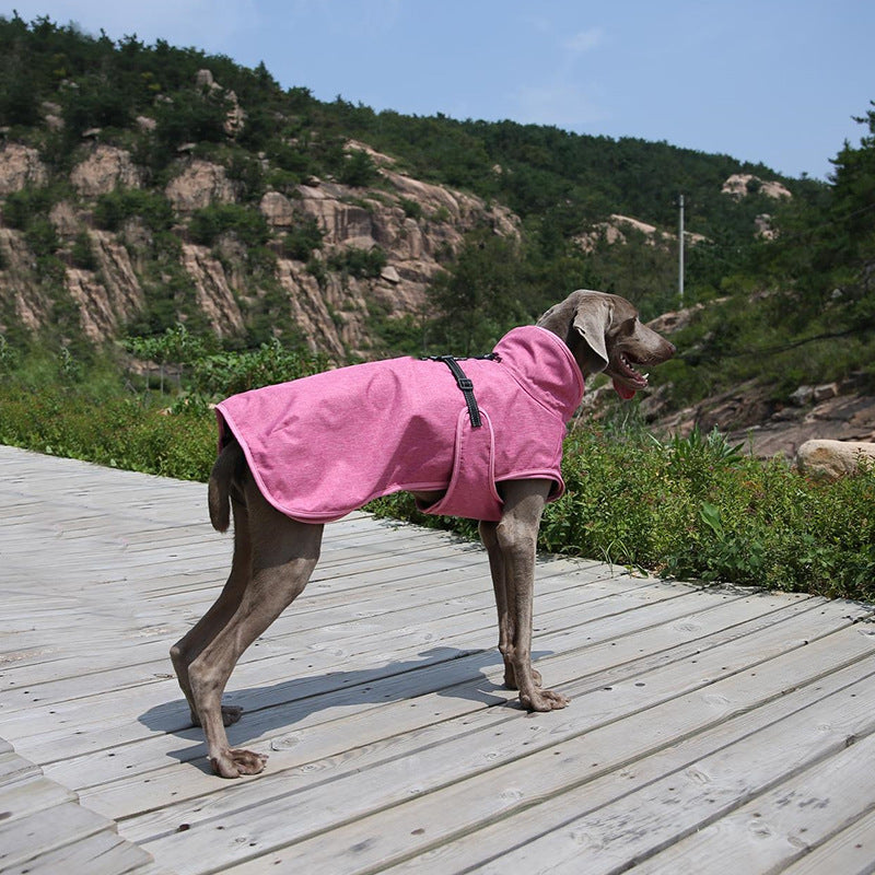 HKM-429075 Pet Shell Jacket for Dogs - Winter Ski Suit in Blue, Rose Red, Gray, Sizes S-2XL