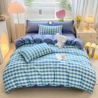 HKM-429075 Soft Washed Cotton Bed Sheet Quilt Cover Set in Various Sizes