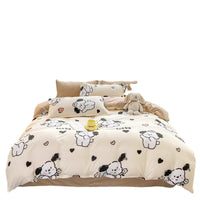 HKM-429075 Soft Washed Cotton Bed Sheet Quilt Cover Set in Various Sizes