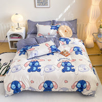 HKM-429075 Soft Washed Cotton Bed Sheet Quilt Cover Set in Various Sizes