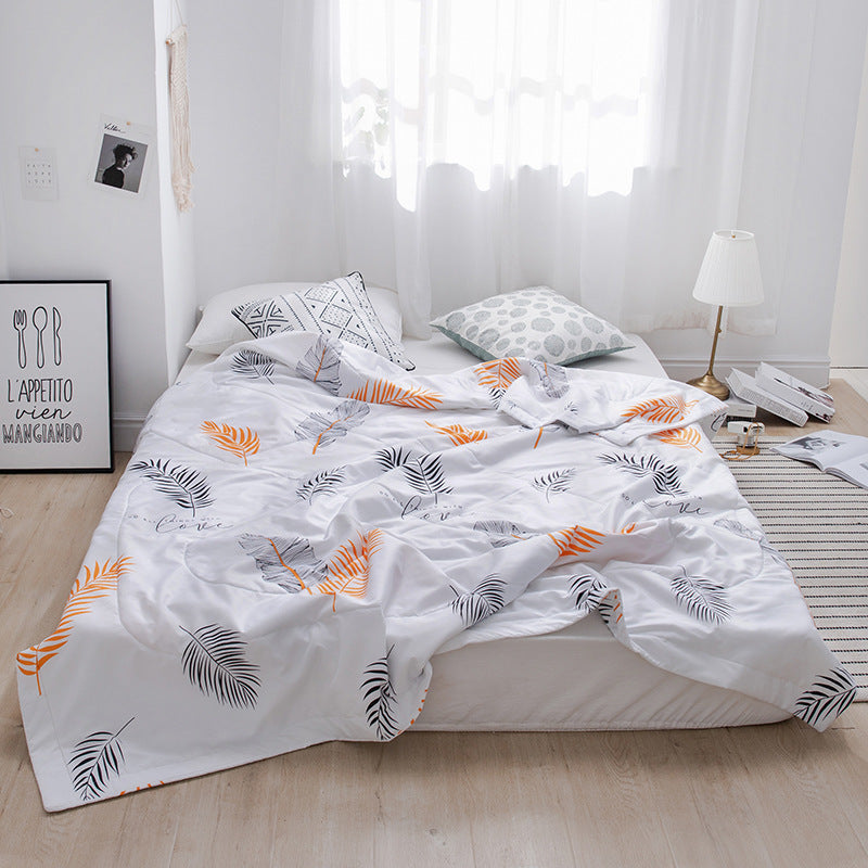 HKM-429075 Tencel Quilted Summer Quilt - Lightweight Cotton & Polyester Fiber Fill
