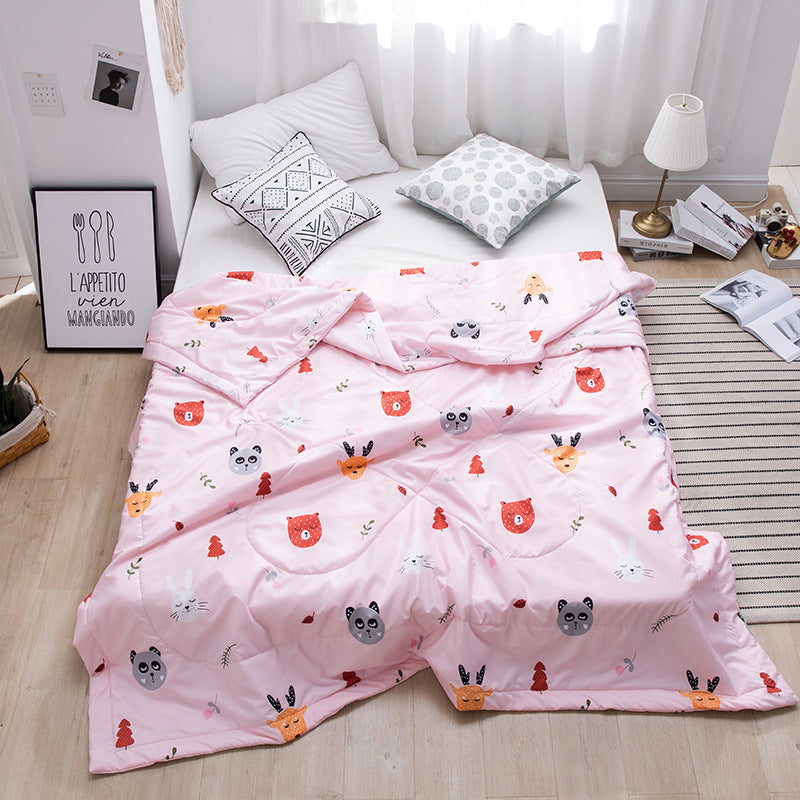 HKM-429075 Tencel Quilted Summer Quilt - Lightweight Cotton & Polyester Fiber Fill