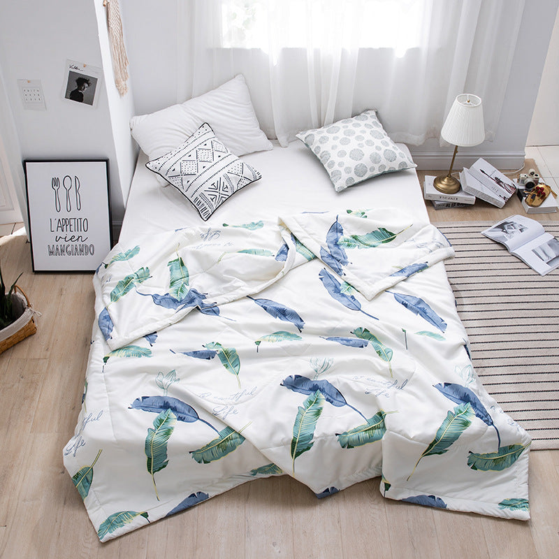 HKM-429075 Tencel Quilted Summer Quilt - Lightweight Cotton & Polyester Fiber Fill