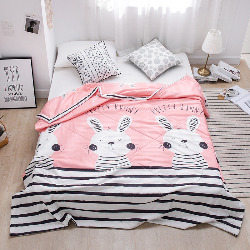 HKM-429075 Tencel Quilted Summer Quilt - Lightweight Cotton & Polyester Fiber Fill