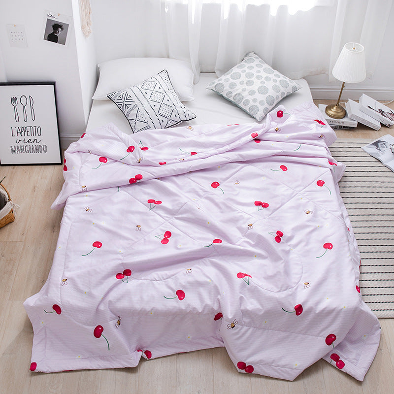 HKM-429075 Tencel Quilted Summer Quilt - Lightweight Cotton & Polyester Fiber Fill