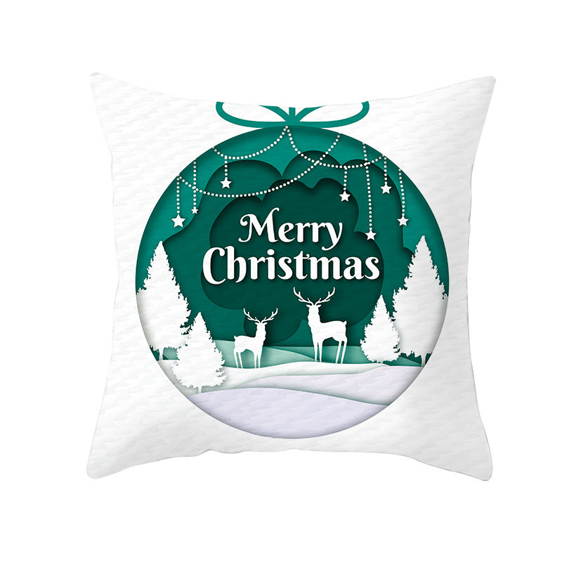 HKM-429139 Christmas Decorative Pillow Cover - Nordic Style Peach Fabric, 45 x 45 cm, Multiple Patterns Available