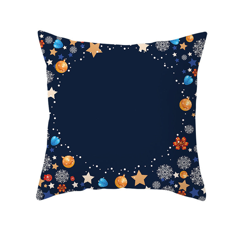 HKM-429139 Christmas Decorative Pillow Cover - Nordic Style Peach Fabric, 45 x 45 cm, Multiple Patterns Available