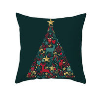 HKM-429139 Christmas Decorative Pillow Cover - Nordic Style Peach Fabric, 45 x 45 cm, Multiple Patterns Available