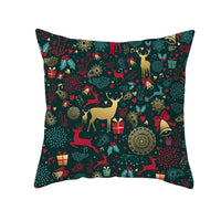 HKM-429139 Christmas Decorative Pillow Cover - Nordic Style Peach Fabric, 45 x 45 cm, Multiple Patterns Available