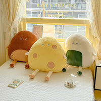HKM-429523 Cartoon Rice and Vegetable Roll Pillow - Soft Embroidered Design, 40CM & 60CM Sizes