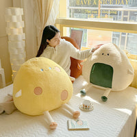 HKM-429523 Cartoon Rice and Vegetable Roll Pillow - Soft Embroidered Design, 40CM & 60CM Sizes