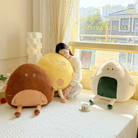 HKM-429523 Cartoon Rice and Vegetable Roll Pillow - Soft Embroidered Design, 40CM & 60CM Sizes