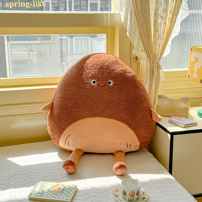HKM-429523 Cartoon Rice and Vegetable Roll Pillow - Soft Embroidered Design, 40CM & 60CM Sizes