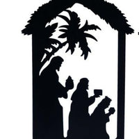 HKM-429523 Christmas Shadow Pile Outdoor Metal Silhouette Decor Set – 3 Pieces, Iron, 30x17CM