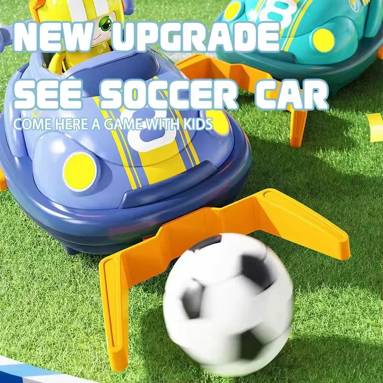 HKM-429651 Interactive RC Bumper Car Toy Football Set for Children, Mini Remote Control Car with Lights