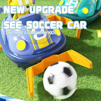 HKM-429651 Interactive RC Bumper Car Toy Football Set for Children, Mini Remote Control Car with Lights