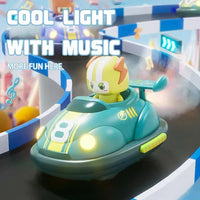 HKM-429651 Interactive RC Bumper Car Toy Football Set for Children, Mini Remote Control Car with Lights