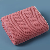 HKM-429651 Quick-Drying Striped Coral Fleece Bath Towel in Vibrant Colors