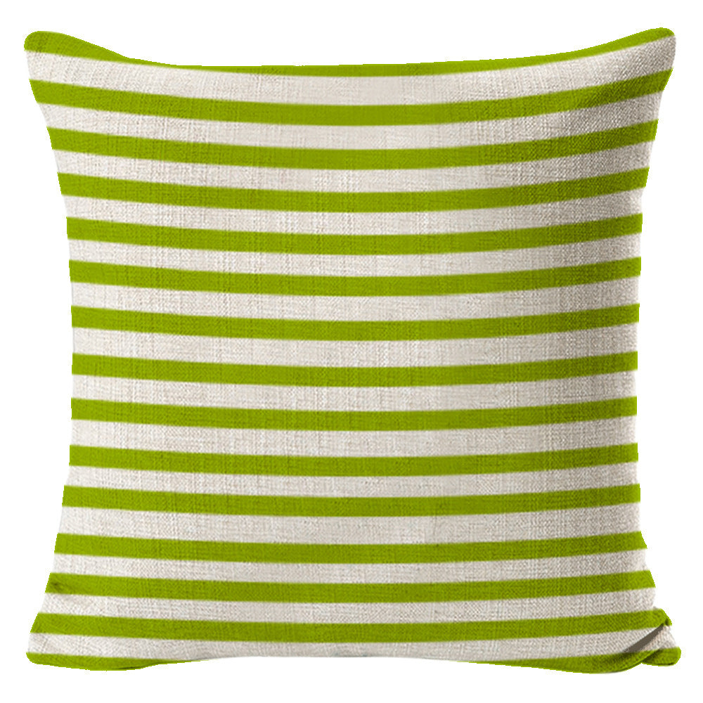 HKM-429779 Green Cotton Linen Pillow Cover for Sofa and Office Use, 45x45cm