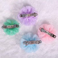 HKM-429907 Cute Organza Bubble Hairpin for Pets - Available in Pink, Green, Purple, and Blue