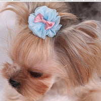 HKM-429907 Cute Organza Bubble Hairpin for Pets - Available in Pink, Green, Purple, and Blue