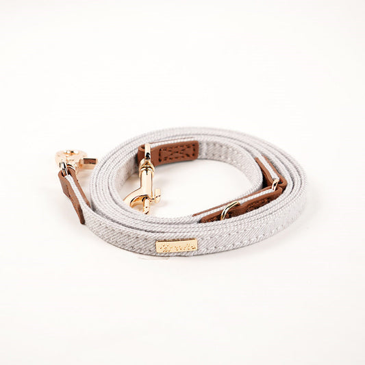 HKM-430099 Adjustable Anti-Lost Nameplate Dog Collar and Rope Set for Shiba Inu - Multiple Colors Available