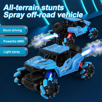 HKM-430227 Four-Wheel Drive Remote Control Car with 360-Degree Rotating Lights and Stunt Drift, Off-Road Climbing, Electric Power Source