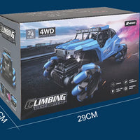 HKM-430227 Four-Wheel Drive Remote Control Car with 360-Degree Rotating Lights and Stunt Drift, Off-Road Climbing, Electric Power Source