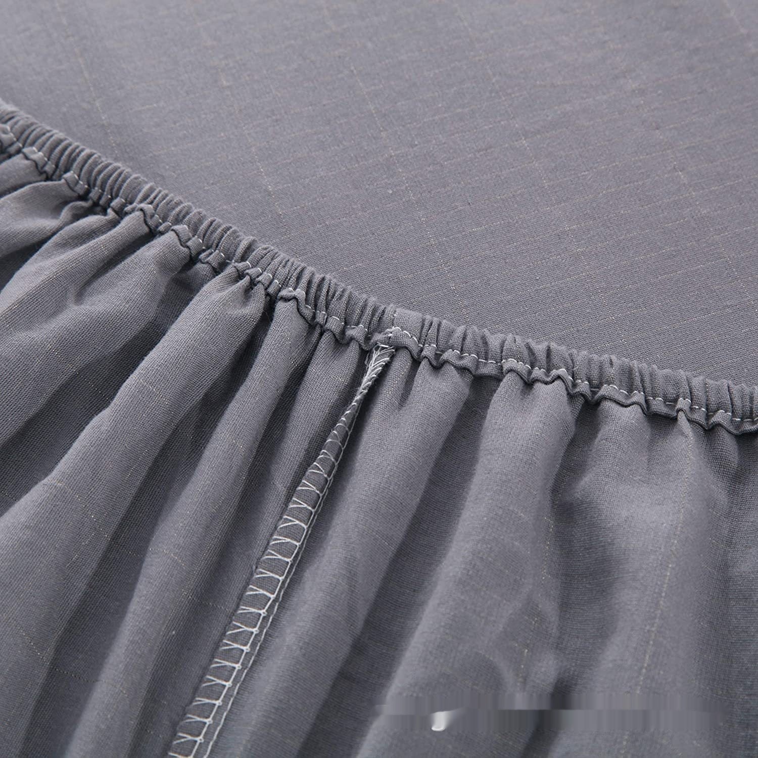 HKM-430227 Ground Gray Silver Cotton Fitted Sheet with Stripe Pattern - Modern Design in Multiple Sizes