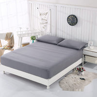 HKM-430227 Ground Gray Silver Cotton Fitted Sheet with Stripe Pattern - Modern Design in Multiple Sizes
