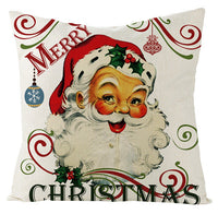 HKM-430291 Christmas-Themed Cotton and Linen Pillowcase in Four Styles, 45x45CM, Perfect for Holiday Decor