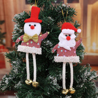 HKM-430355 Christmas Decorative Small Pendant Set - Old Man, Snowman, Elk, Bear - Modern Holiday Accents