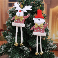 HKM-430355 Christmas Decorative Small Pendant Set - Old Man, Snowman, Elk, Bear - Modern Holiday Accents