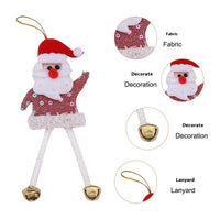 HKM-430355 Christmas Decorative Small Pendant Set - Old Man, Snowman, Elk, Bear - Modern Holiday Accents