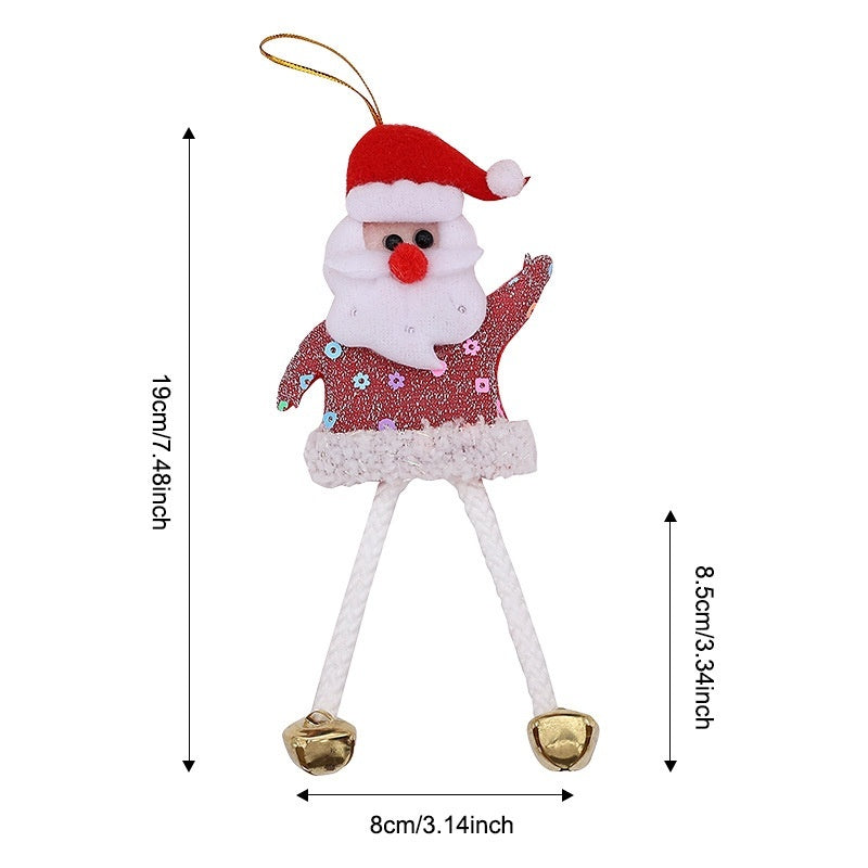 HKM-430355 Christmas Decorative Small Pendant Set - Old Man, Snowman, Elk, Bear - Modern Holiday Accents