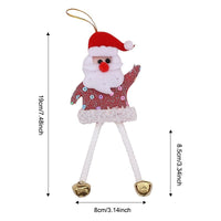 HKM-430355 Christmas Decorative Small Pendant Set - Old Man, Snowman, Elk, Bear - Modern Holiday Accents