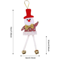 HKM-430355 Christmas Decorative Small Pendant Set - Old Man, Snowman, Elk, Bear - Modern Holiday Accents