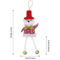 HKM-430355 Christmas Decorative Small Pendant Set - Old Man, Snowman, Elk, Bear - Modern Holiday Accents