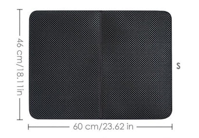 HKM-430419 Waterproof Cat Litter Mat with Nonslip EVA Base, Litter Trapper for Easy Cleaning, Available in Small, Medium, and Large Sizes