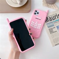 HKM-430483 Cute Heart Telephone Silicone Case for iPhone 11, 11 Pro Max, 12, and More
