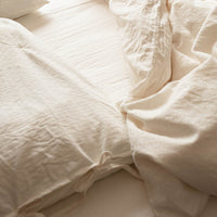 HKM-430547 Cotton Hotel Style Bed Linen Set in White - Four Piece Bedding Collection